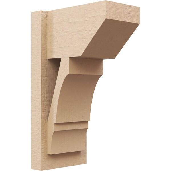 Ekena Millwork 8-in W x 12-in D x 20-in H Balboa Slat Rough Cedar Woodgrain TimberThane Outlooker, Primed Tan OUTUR080X12X20BOA24RCPR - main